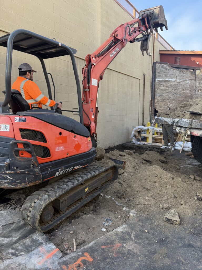 Man Driving Excavator